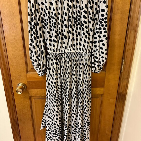 AYR The Who’s She Dress in Hot Dot off white and black, M - Picture 5 of 6